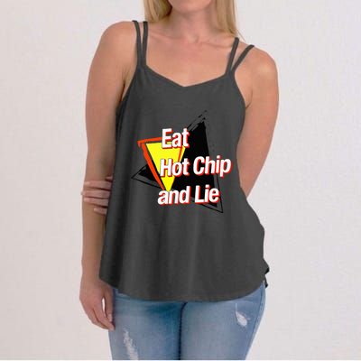 Eat Hot Chip And Lie Funny Women's Strappy Tank