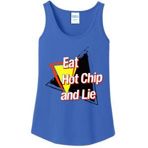 Eat Hot Chip And Lie Funny Ladies Essential Tank