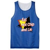 Eat Hot Chip And Lie Funny Mesh Reversible Basketball Jersey Tank