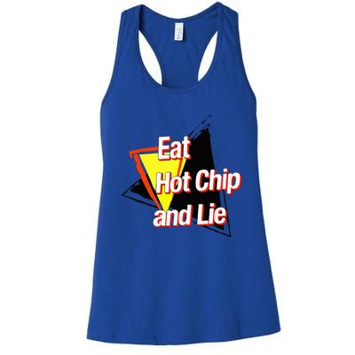 Eat Hot Chip And Lie Funny Women's Racerback Tank