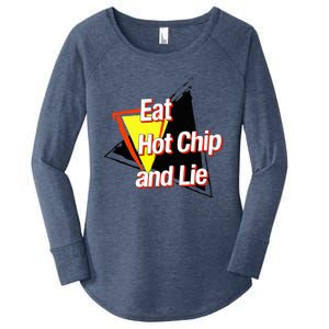 Eat Hot Chip And Lie Funny Women's Perfect Tri Tunic Long Sleeve Shirt