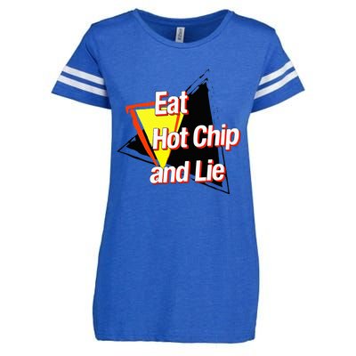 Eat Hot Chip And Lie Funny Enza Ladies Jersey Football T-Shirt