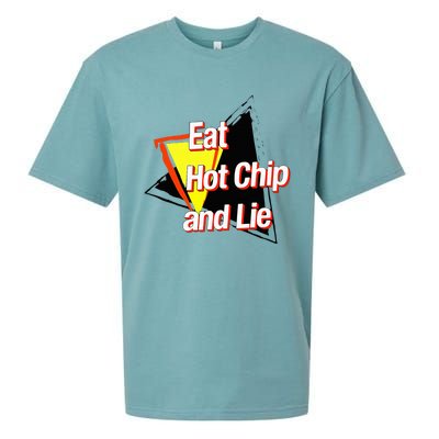 Eat Hot Chip And Lie Funny Sueded Cloud Jersey T-Shirt