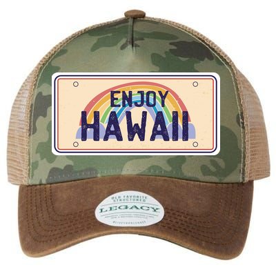 Enjoy Hawaii Car Plate Legacy Tie Dye Trucker Hat