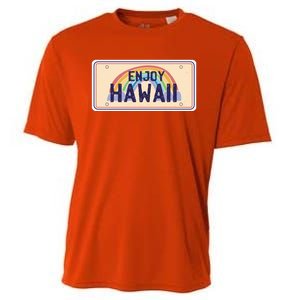 Enjoy Hawaii Car Plate Cooling Performance Crew T-Shirt