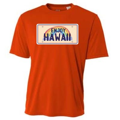 Enjoy Hawaii Car Plate Cooling Performance Crew T-Shirt