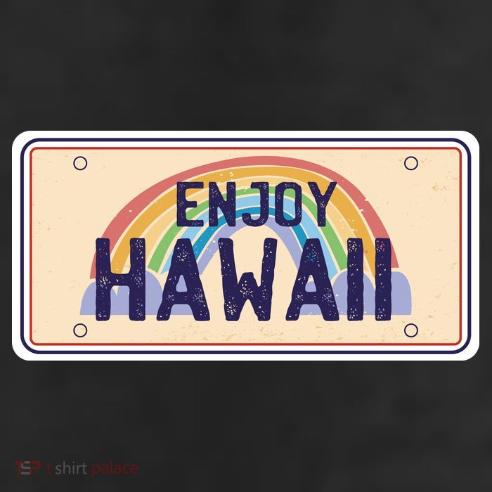 Enjoy Hawaii Car Plate Cool Comfort Performance Bucket Hat