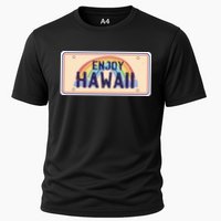 Enjoy Hawaii Car Plate Cooling Performance Crew T-Shirt