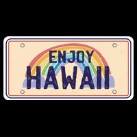 Enjoy Hawaii Car Plate Cooling Performance Crew T-Shirt