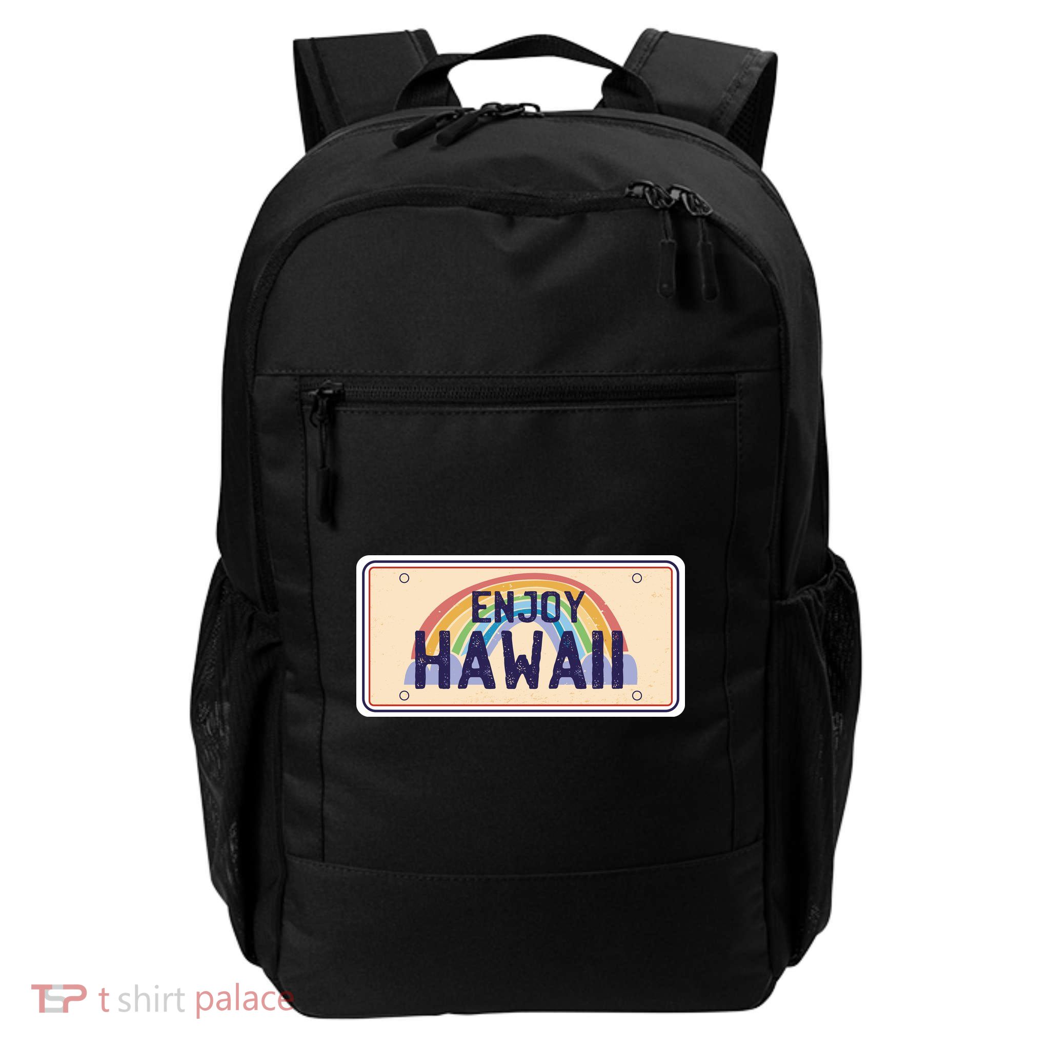 Enjoy Hawaii Car Plate Daily Commute Backpack
