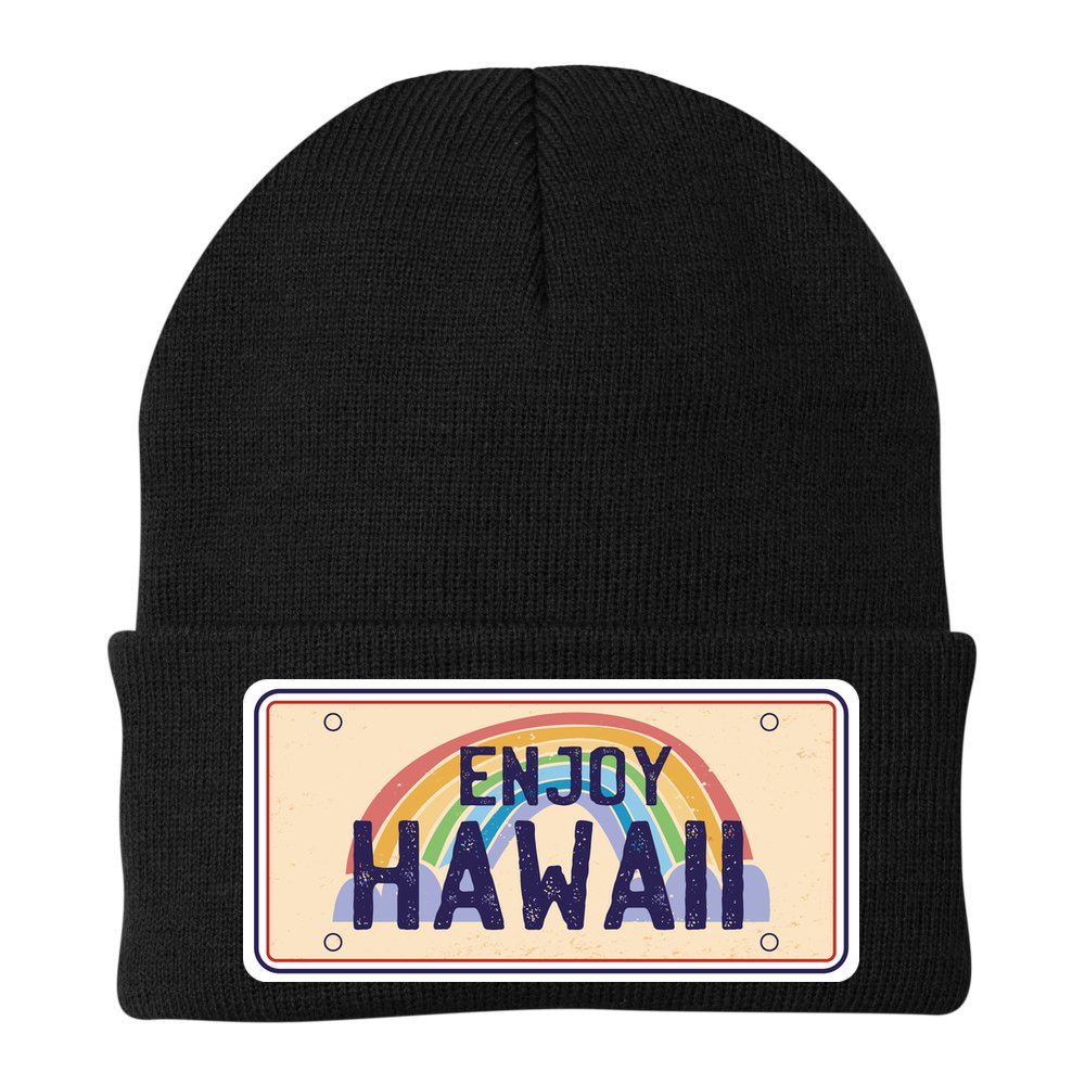 Enjoy Hawaii Car Plate Beanie
