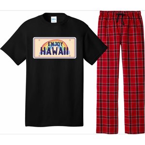 Enjoy Hawaii Car Plate Pajama Set