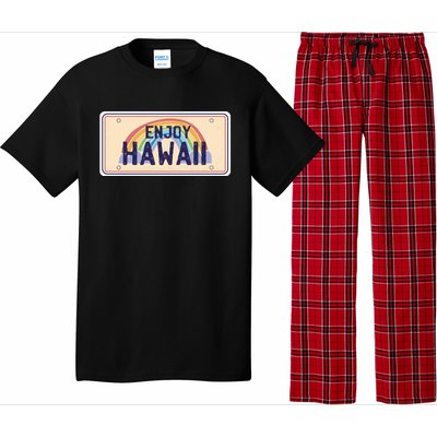 Enjoy Hawaii Car Plate Pajama Set