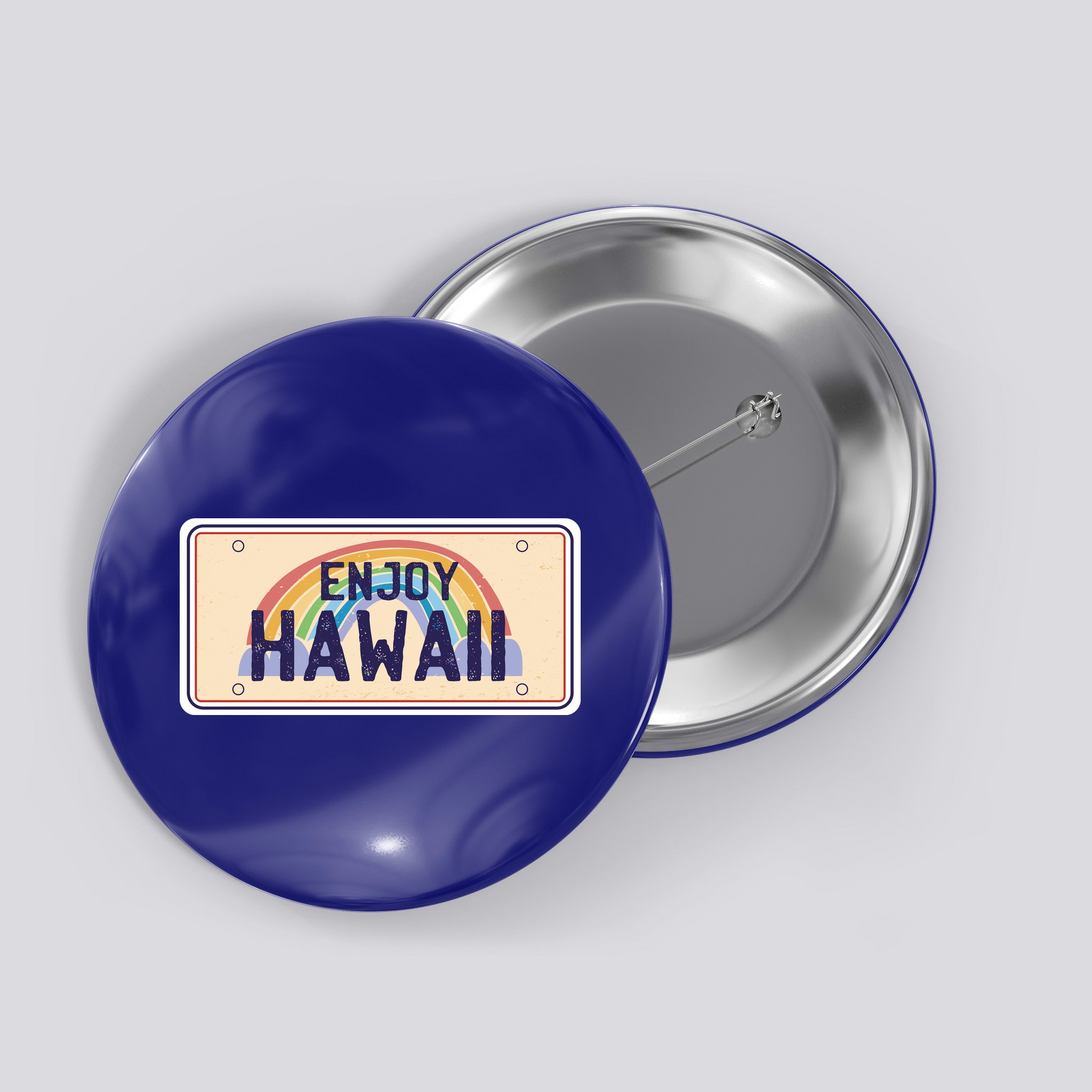 Enjoy Hawaii Car Plate Button