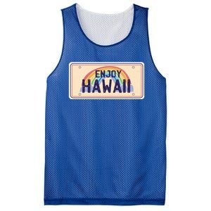 Enjoy Hawaii Car Plate Mesh Reversible Basketball Jersey Tank