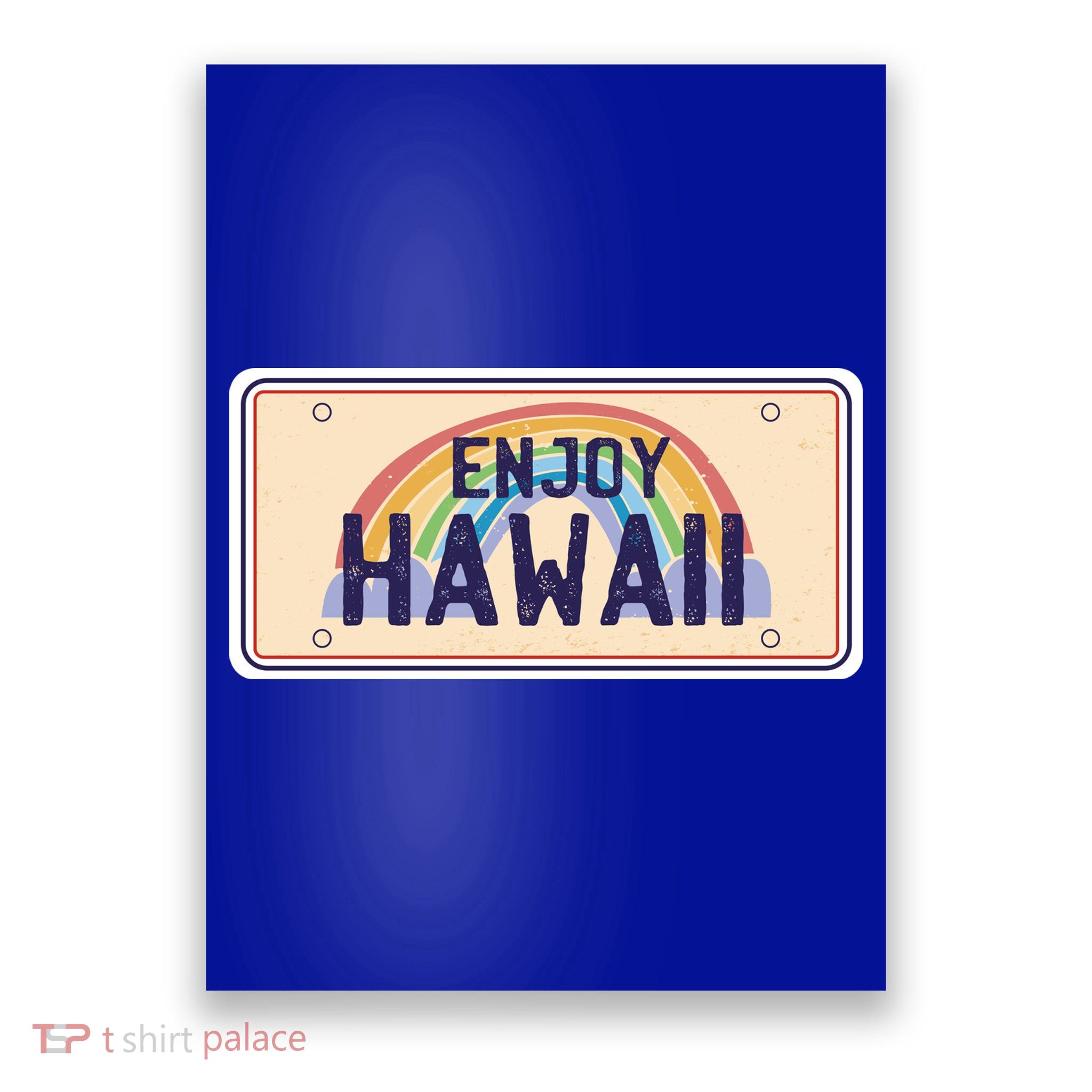 Enjoy Hawaii Car Plate Poster