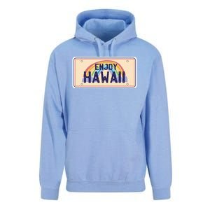 Enjoy Hawaii Car Plate Unisex Surf Hoodie