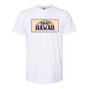 Enjoy Hawaii Car Plate Softstyle CVC T-Shirt