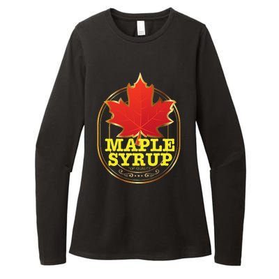 Easy Halloween Costume Maple Syrup Funny Group Costume Womens CVC Long Sleeve Shirt