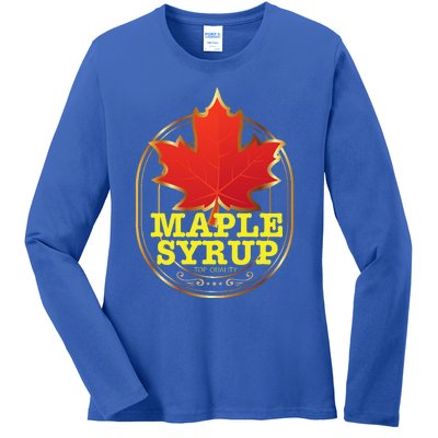 Easy Halloween Costume Maple Syrup Funny Group Costume Ladies Long Sleeve Shirt