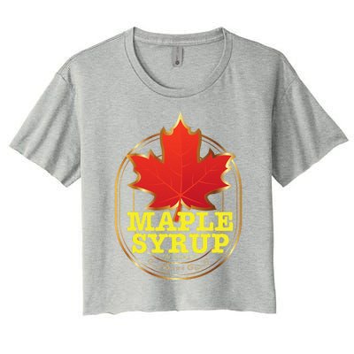 Easy Halloween Costume Maple Syrup Funny Group Costume Women's Crop Top Tee