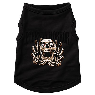 Eternal Horror Creepy Skeleton Screaming Dark Horror Spooky Doggie Tank