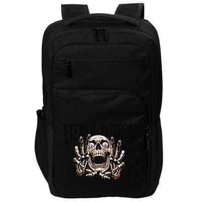 Eternal Horror Creepy Skeleton Screaming Dark Horror Spooky Impact Tech Backpack