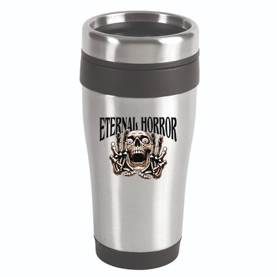 Eternal Horror Creepy Skeleton Screaming Dark Horror Spooky 16oz Travel Tumbler