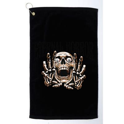 Eternal Horror Creepy Skeleton Screaming Dark Horror Spooky Golf Towel