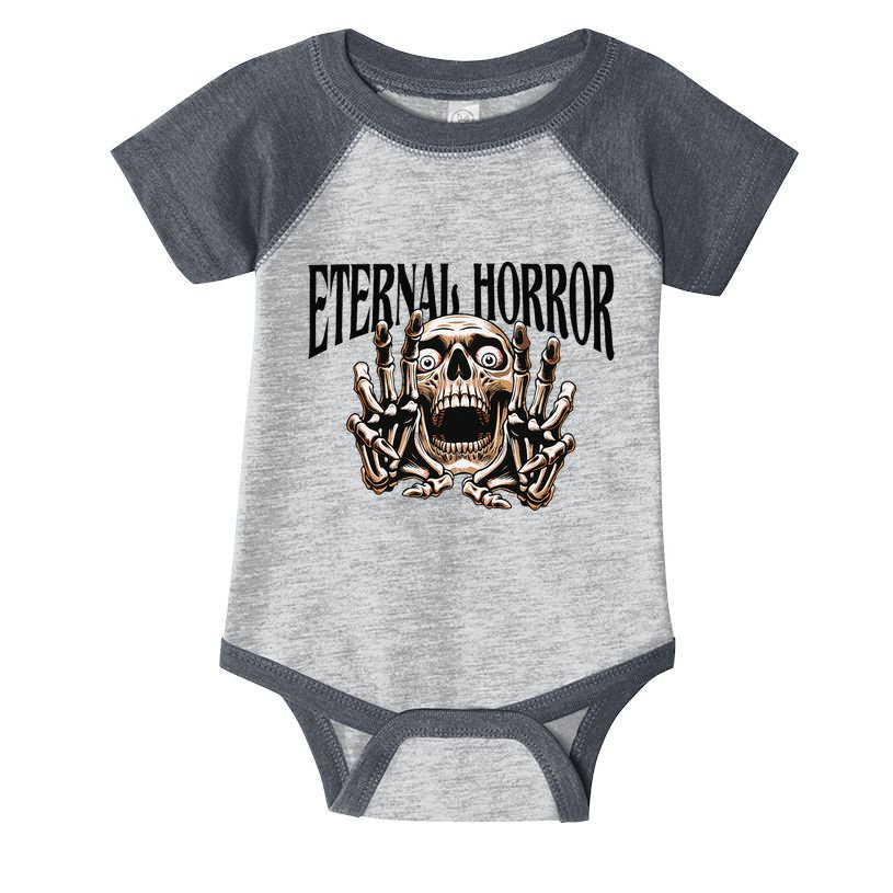 Eternal Horror Creepy Skeleton Screaming Dark Horror Spooky Infant Baby Jersey Bodysuit