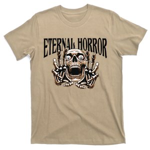 Eternal Horror Creepy Skeleton Screaming Dark Horror Spooky T-Shirt