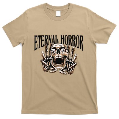Eternal Horror Creepy Skeleton Screaming Dark Horror Spooky T-Shirt
