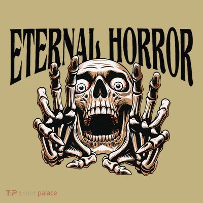 Eternal Horror Creepy Skeleton Screaming Dark Horror Spooky T-Shirt
