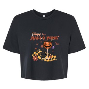 Easy Halloween Costumes Ideas Happy Hallo Wine Halloween Gift Bella+Canvas Jersey Crop Tee