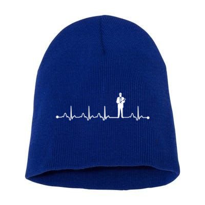 Engineer Heartbeat Dad Engineer Papa Engineering Gift Short Acrylic Beanie