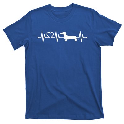 Ecg Heartbeat Dachshund Dackel Teckel For Dog Owners Gift T-Shirt