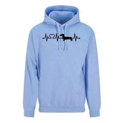 Ecg Heartbeat Dachshund Dackel Teckel For Dog Owners Gift Unisex Surf Hoodie