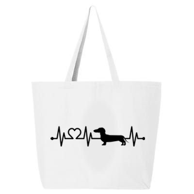 Ecg Heartbeat Dachshund Dackel Teckel For Dog Owners Gift 25L Jumbo Tote