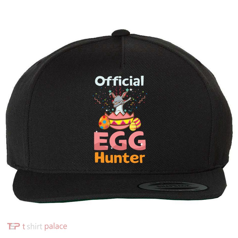 Egg Hunter Dabbing Rabbit Design Easter Egg Cool Gift Wool Snapback Cap
