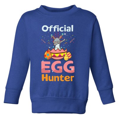 Egg Hunter Dabbing Rabbit Design Easter Egg Cool Gift Toddler Sweatshirt