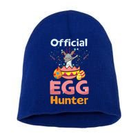 Egg Hunter Dabbing Rabbit Design Easter Egg Cool Gift Short Acrylic Beanie