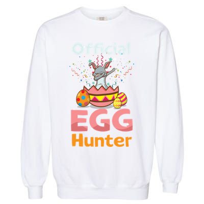 Egg Hunter Dabbing Rabbit Design Easter Egg Cool Gift Garment-Dyed Sweatshirt