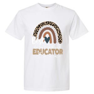 Early Hood Educator Boho Rainbow Teacher Appreciation Gift Garment-Dyed Heavyweight T-Shirt