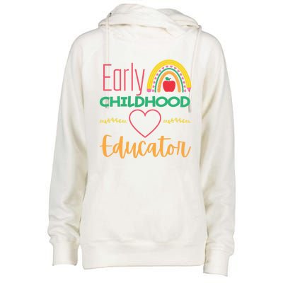 Early Hood Educator Preschool Teacher Funny Gift Womens Funnel Neck Pullover Hood