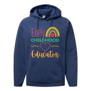 Early Hood Educator Preschool Teacher Funny Gift Performance Fleece Hoodie