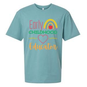 Early Hood Educator Preschool Teacher Funny Gift Sueded Cloud Jersey T-Shirt