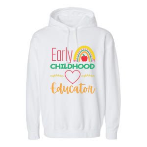 Early Hood Educator Preschool Teacher Funny Gift Garment-Dyed Fleece Hoodie