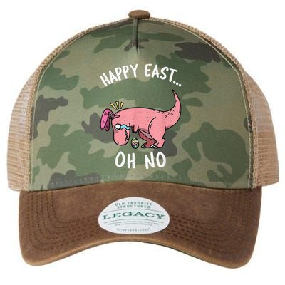 Easter HAPPY EAST... Oh No Trex Pink Dinosaur Crying Legacy Tie Dye Trucker Hat
