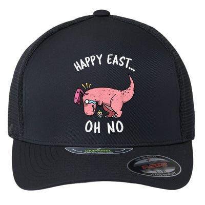 Easter HAPPY EAST... Oh No Trex Pink Dinosaur Crying Flexfit Unipanel Trucker Cap