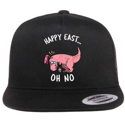 Easter HAPPY EAST... Oh No Trex Pink Dinosaur Crying Flatbill Hat